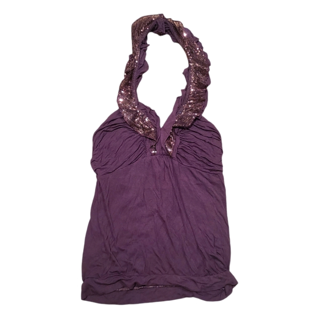 Express Halter with Sequin Detailing